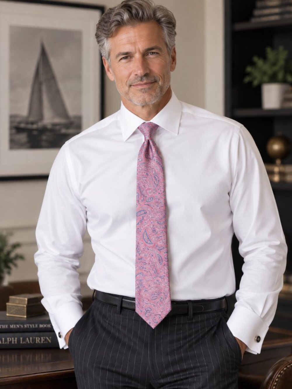 Refined! Pronto Uomo White Twill Dress Shirt